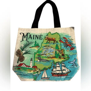Maine canvas tote bag shopping bag shoulder bag multipurpose bag with straps